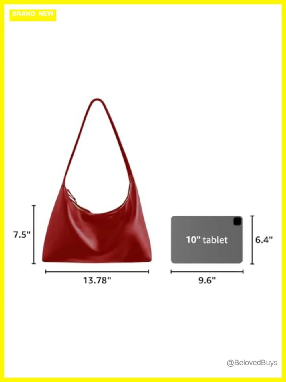 Small PU Leather Hobo Crossbody Shoulder Bag Double Zipper Tote Purse